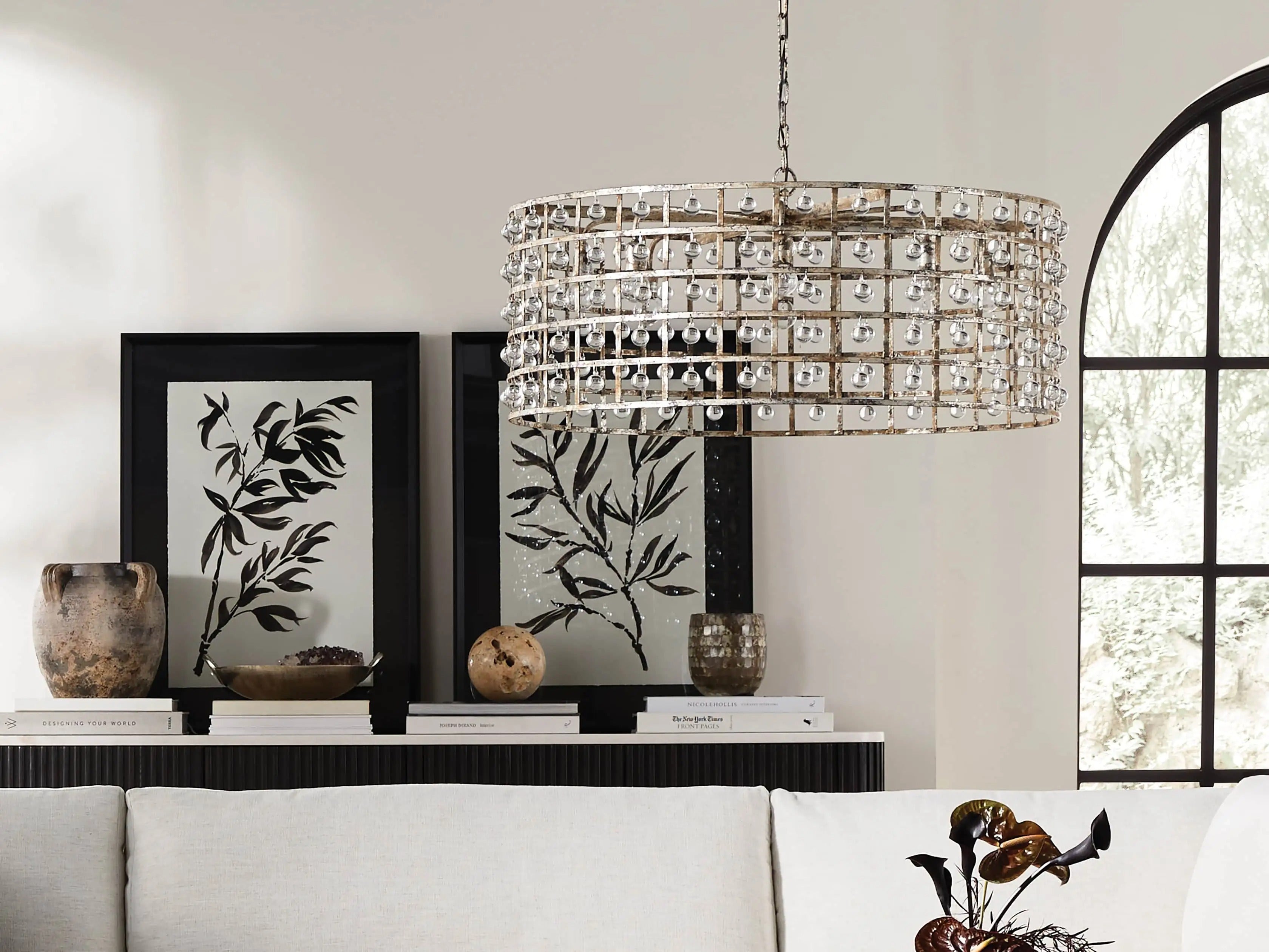 La Cage Round Chandelier-Chandelier-Briglighting