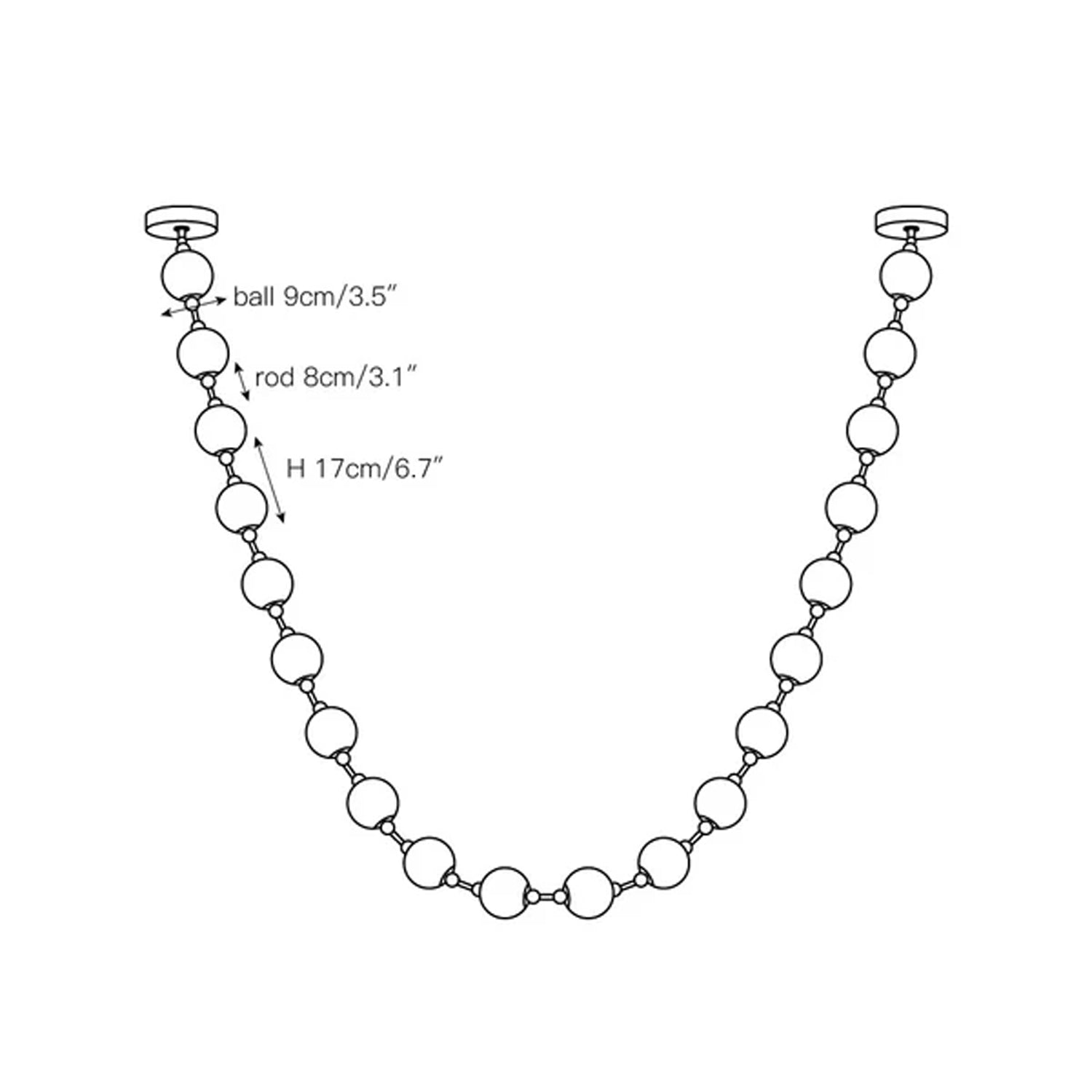 Strand Necklace Chandelier-Chandelier-Briglighting