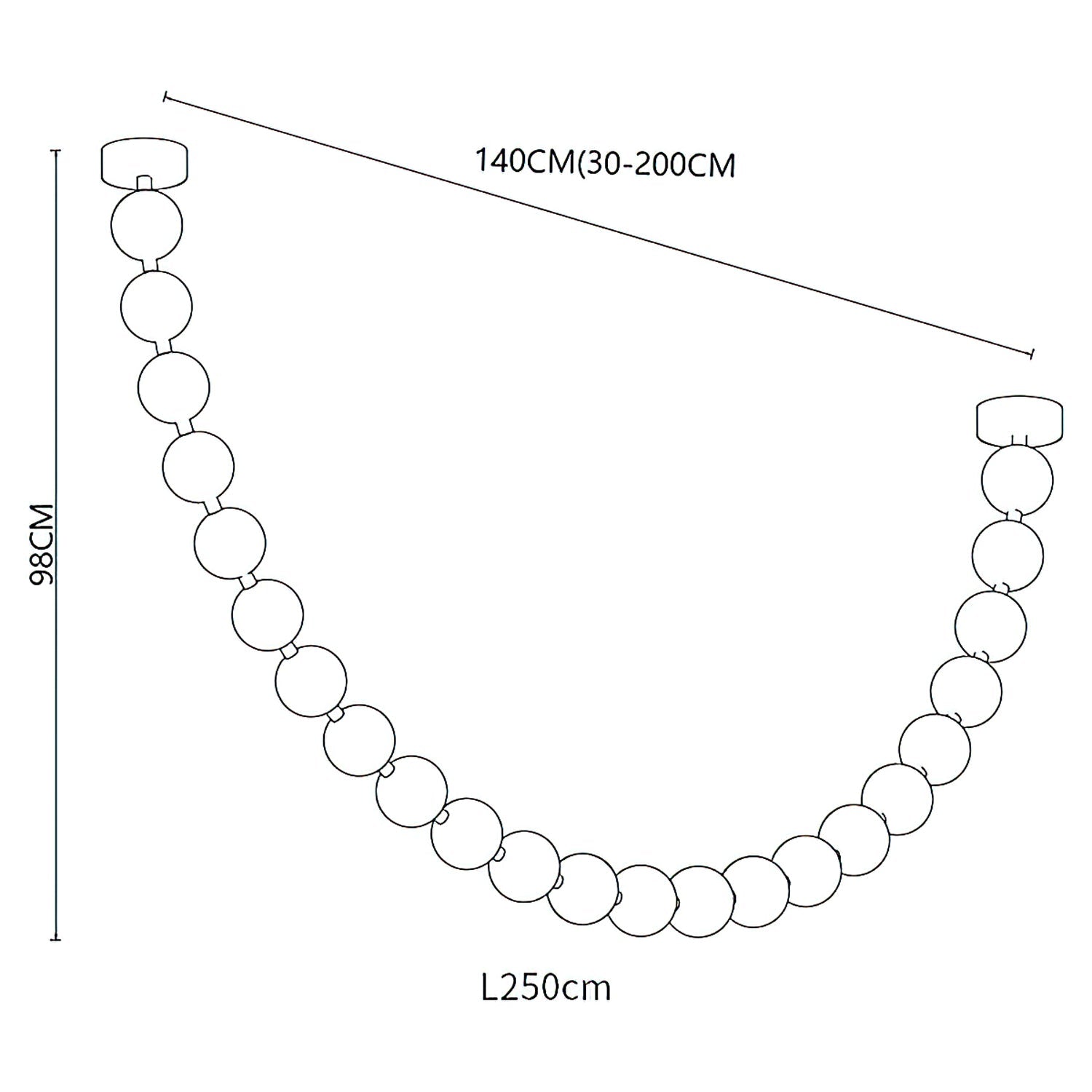Strand Necklace Chandelier-Chandelier-Briglighting