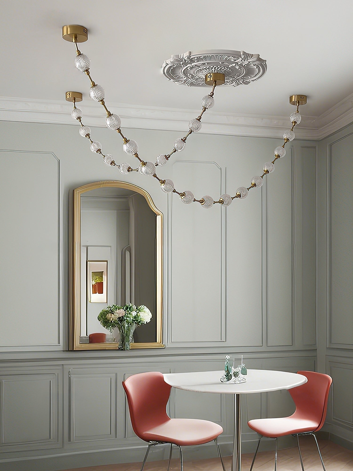 Strand Necklace Chandelier-Chandelier-Briglighting