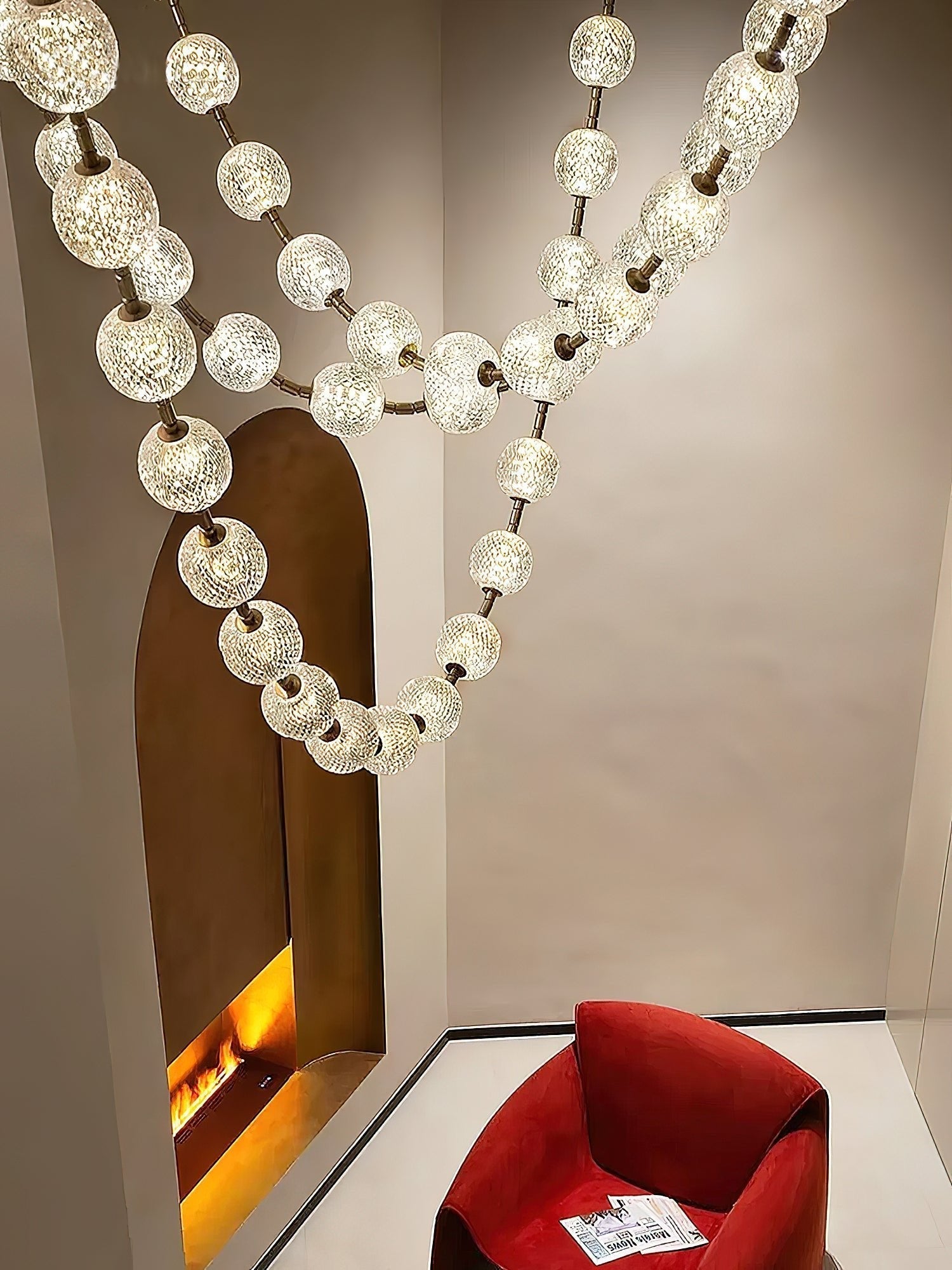 Strand Necklace Chandelier-Chandelier-Briglighting