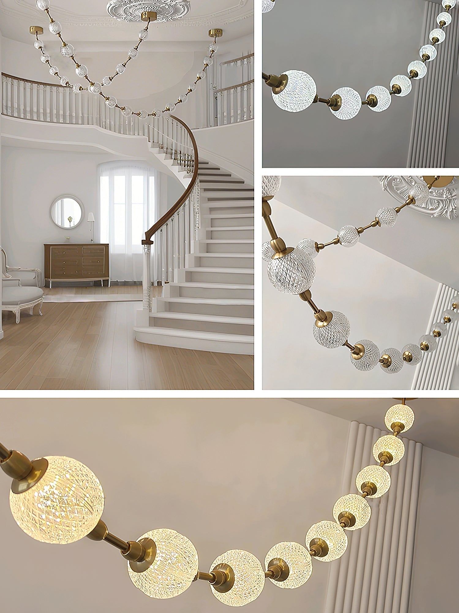 Strand Necklace Chandelier-Chandelier-Briglighting