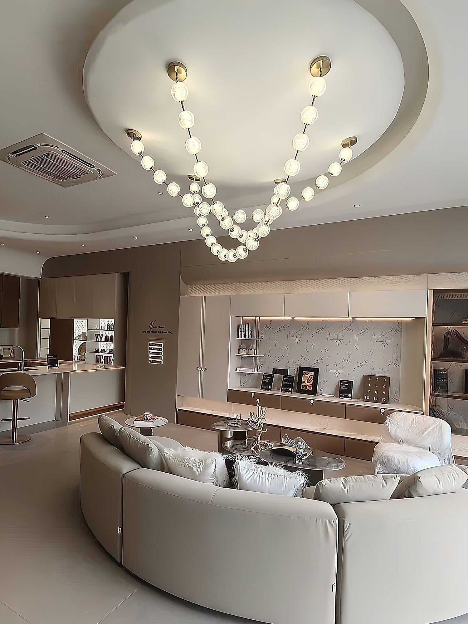 Strand Necklace Chandelier-Chandelier-Briglighting