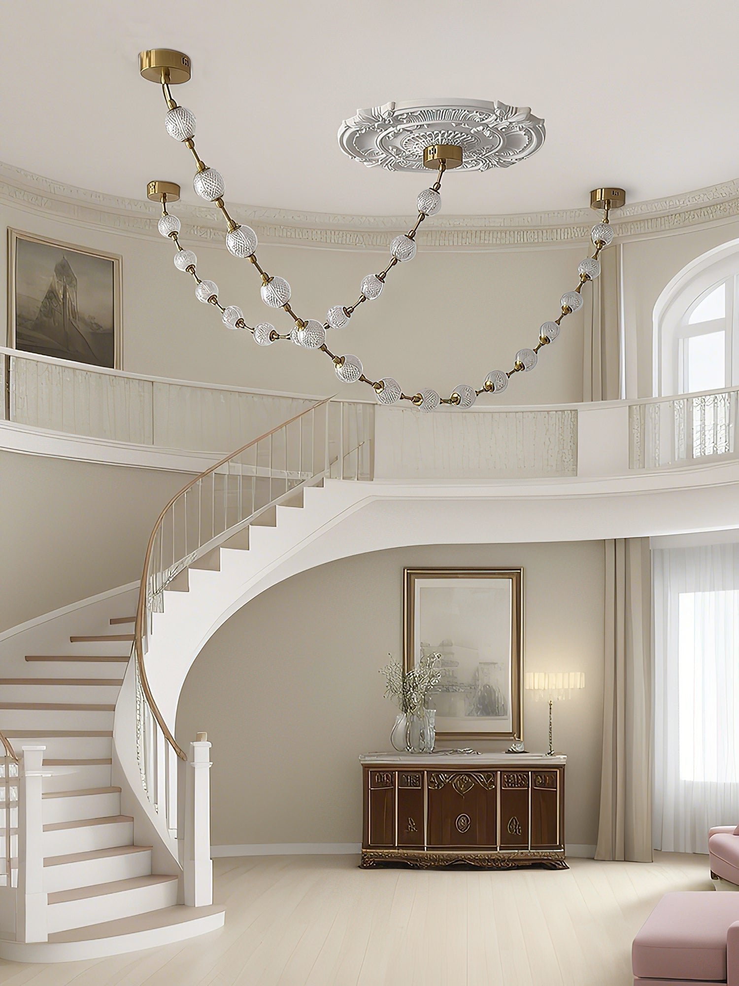 Strand Necklace Chandelier-Chandelier-Briglighting