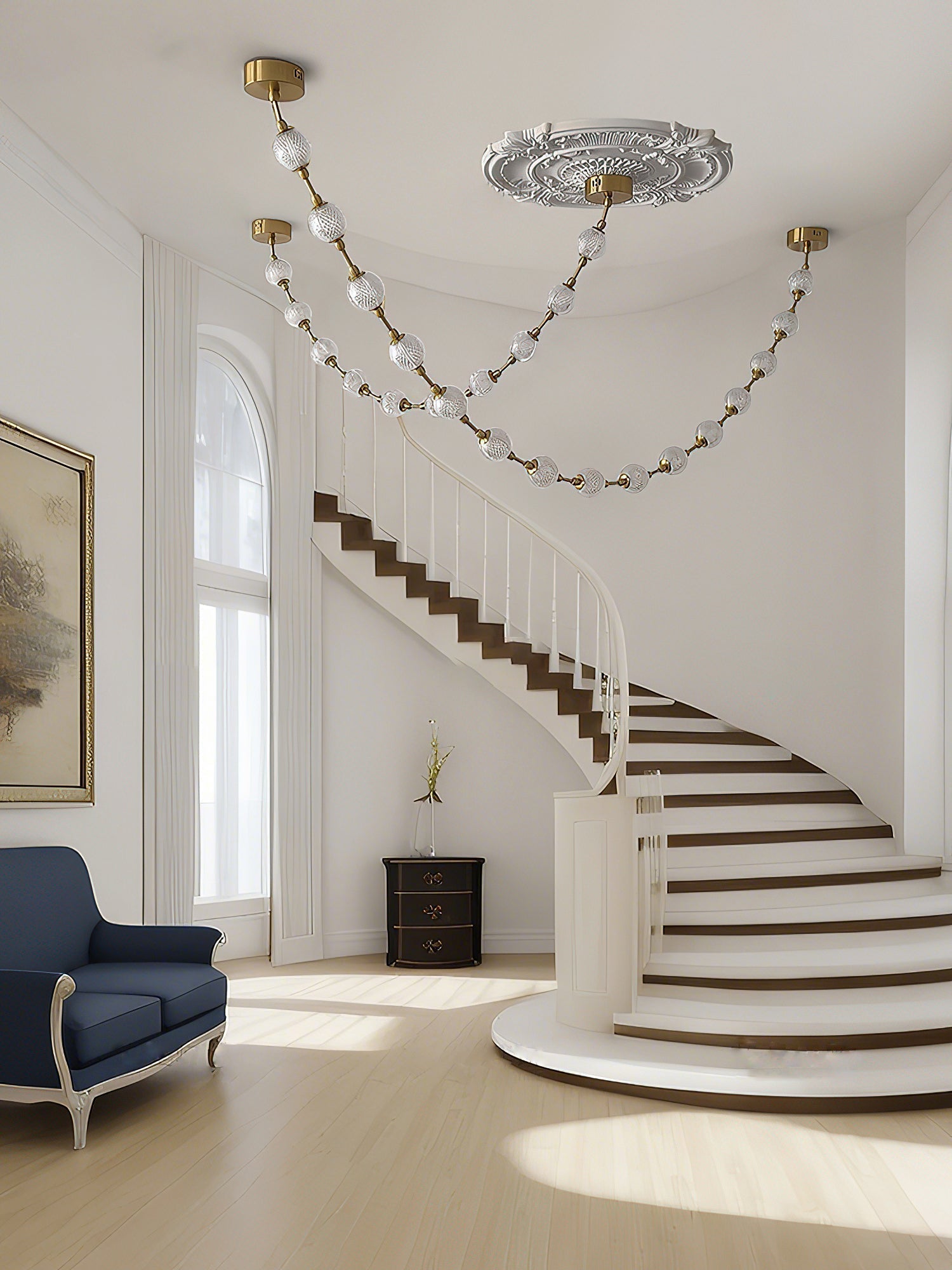 Strand Necklace Chandelier-Chandelier-Briglighting