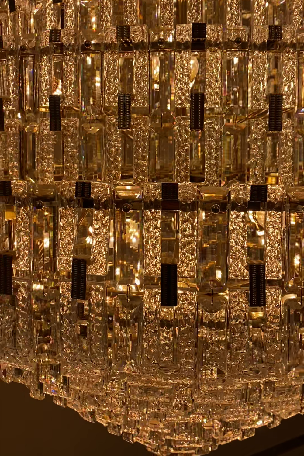 Oversized Multi-layers Honeycomb Luxury Crystal Chandelier in Gold Finish for Big Hallway/Foyer/Entryway-Briglighting
