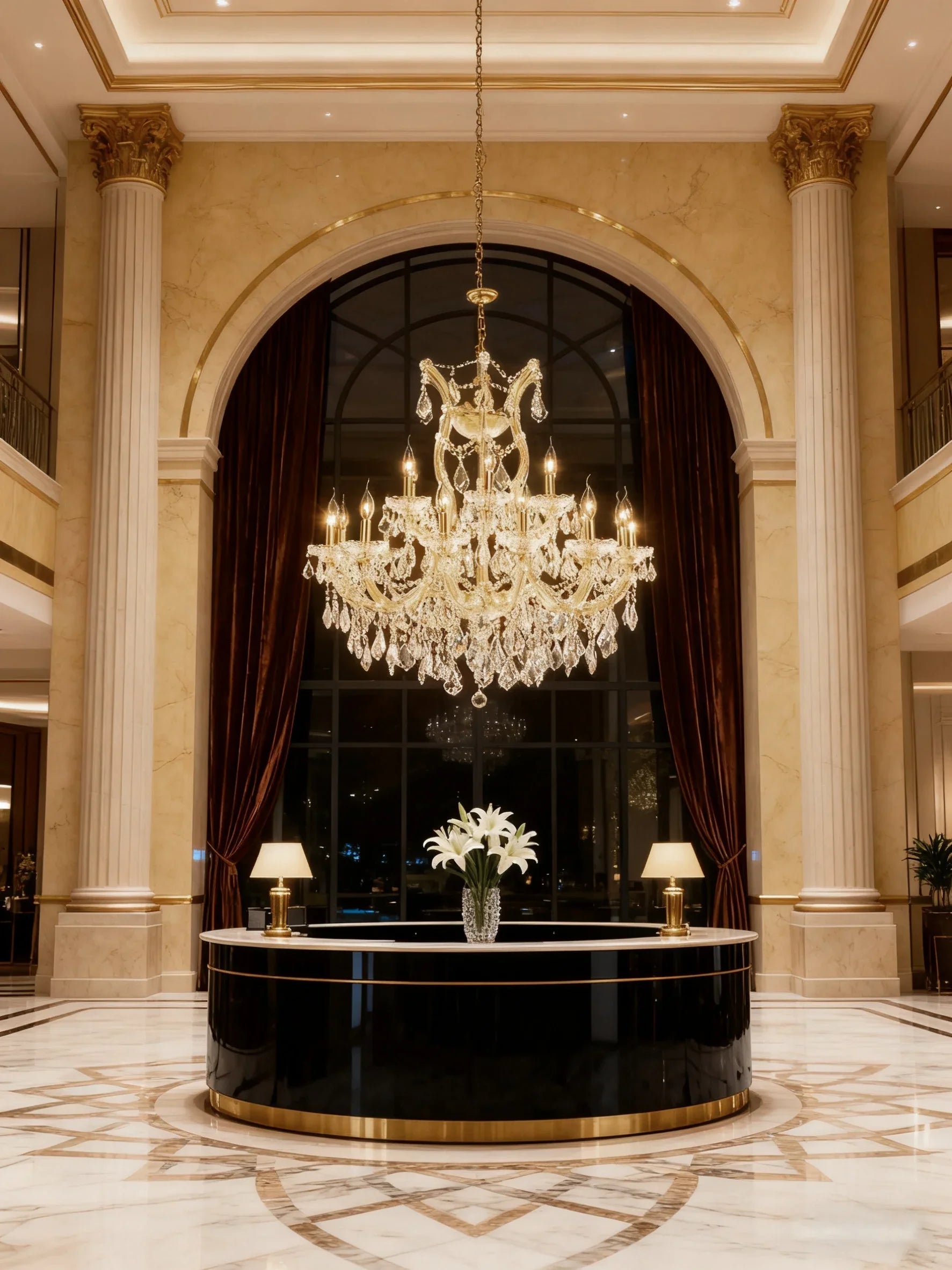 33'' Wide Gold Chandelier 19 Lights Maria Theresa Crystal Chandelier MT01L19G-吊灯-Briglighting