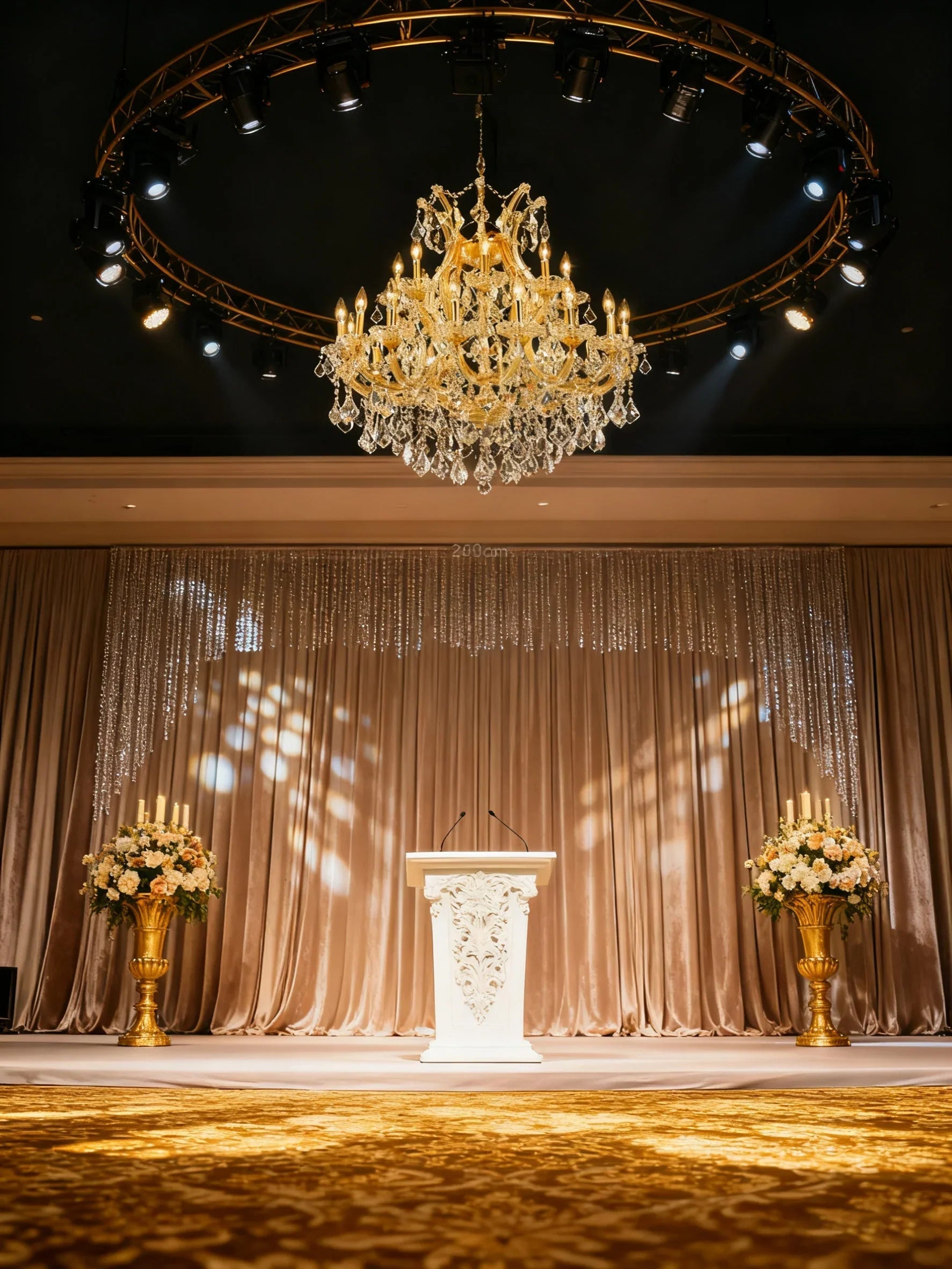 25 Lights Maria Theresa Crystal Chandelier 36'' Wide Living Room Chandelier in Gold MT01L25G-吊灯-Briglighting