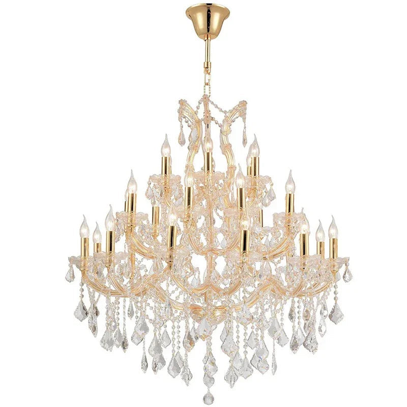 37'' Big Chandelier 28 Lights Maria Theresa Crystal Chandelier for Living Room MT01L28C-吊灯-Briglighting