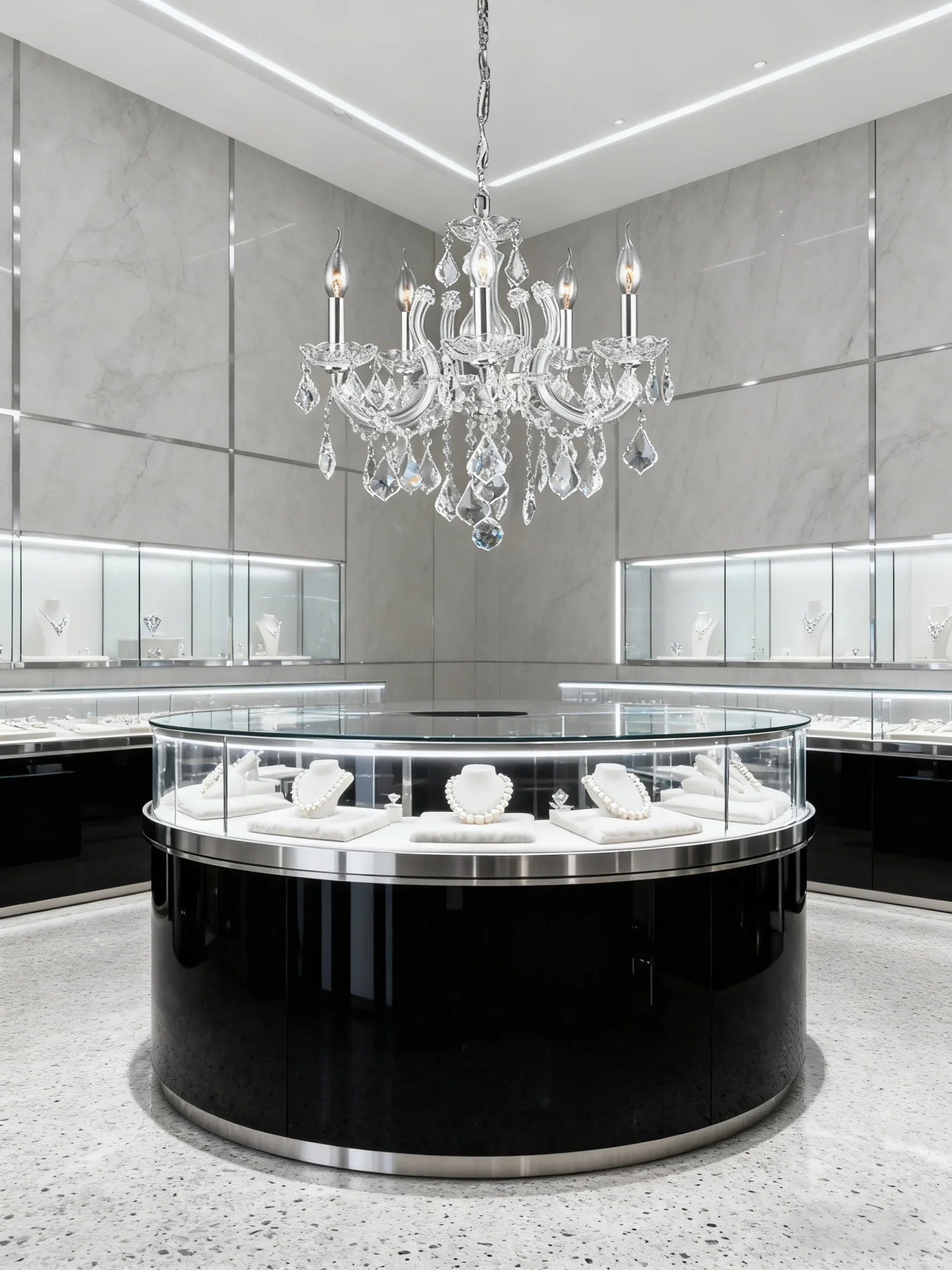 18'' Wide Small Chandelier 5 Lights Maria Theresa Crystal Chandelier MT01L5C-吊灯-Briglighting
