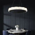 Alabaster Black Round Chandelier-Chandelier-Briglighting