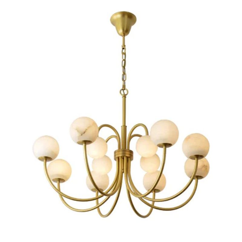 Alabaster Bloom Chandelier-Chandelier-Briglighting