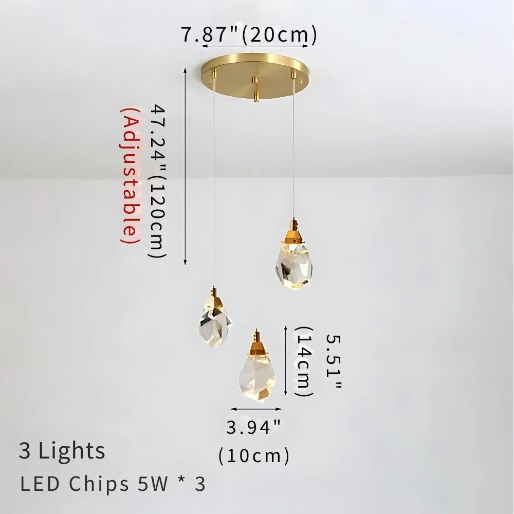 Eve Modern Crystal Chandelier for Staircase-Briglighting