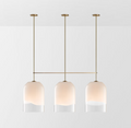 Modern Minimalist Brass Glass Pendant Light for Kitchen Island/Bedroom/Dining Room-Briglighting