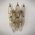 Murano Poliedri Smoked Glass Wall Sconces 9.8"-Wall Sconces-Briglighting