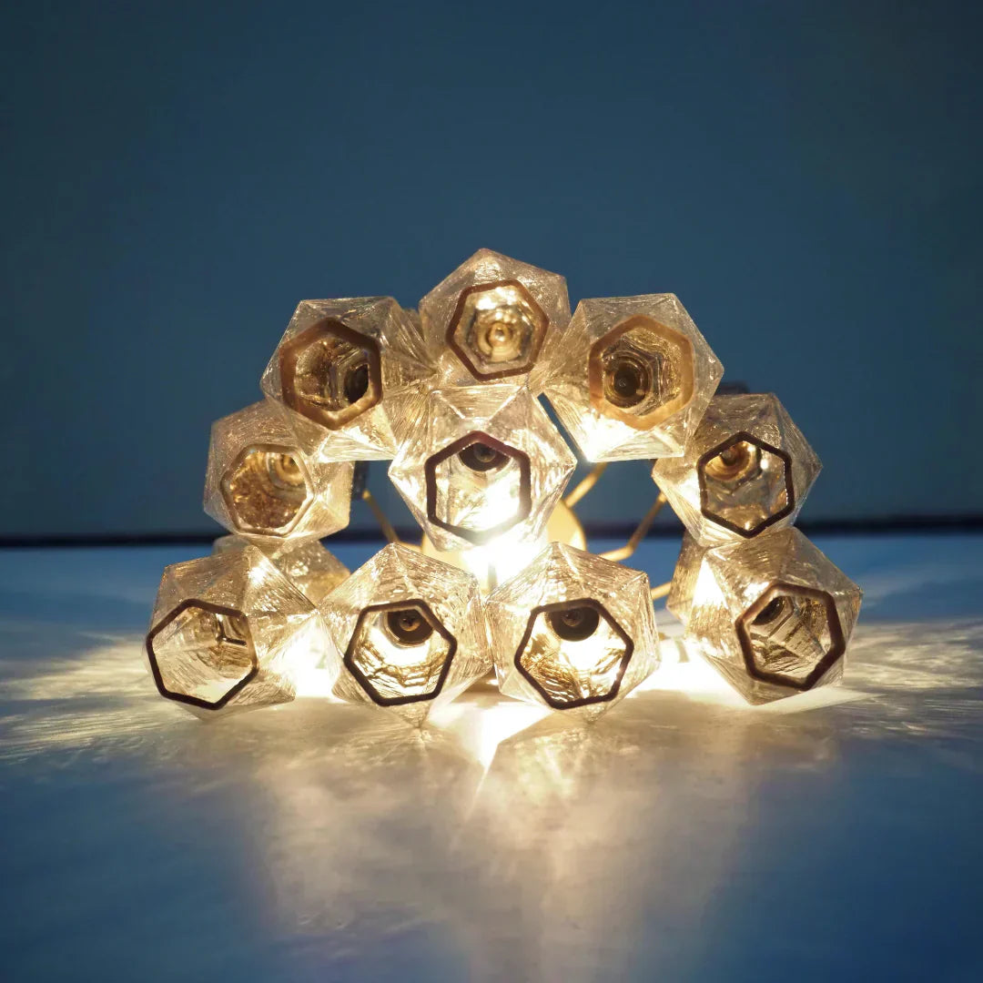 Murano Poliedri Smoked Glass Wall Sconces 9.8"-Wall Sconces-Briglighting