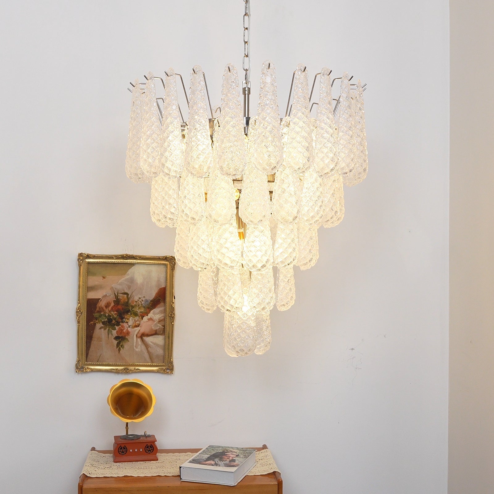 Exquisite Murano Glass Dewdrop Chandelier-Chandelier-Briglighting
