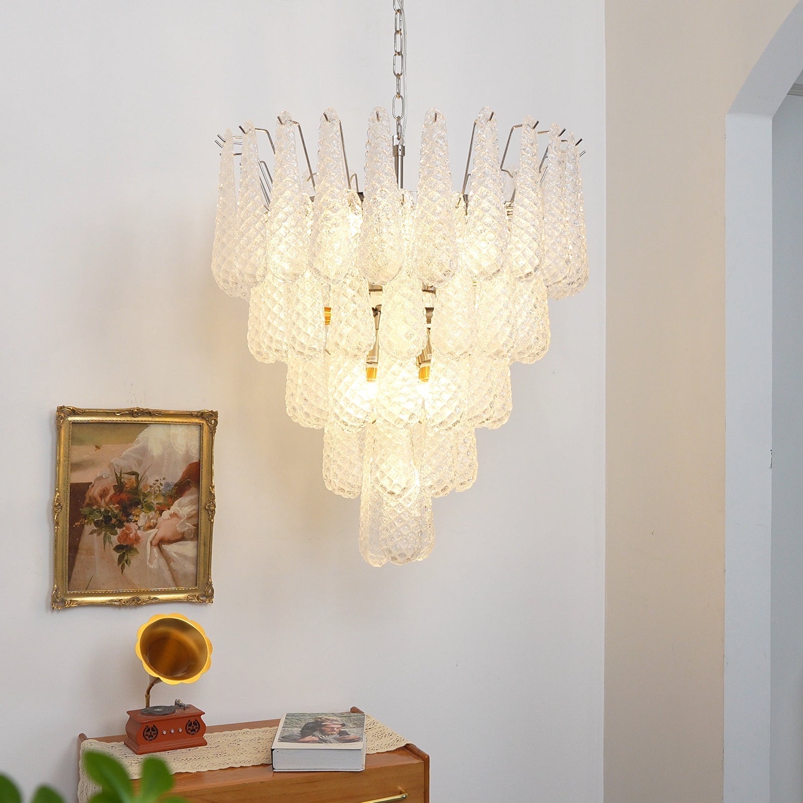 Exquisite Murano Glass Dewdrop Chandelier-Chandelier-Briglighting