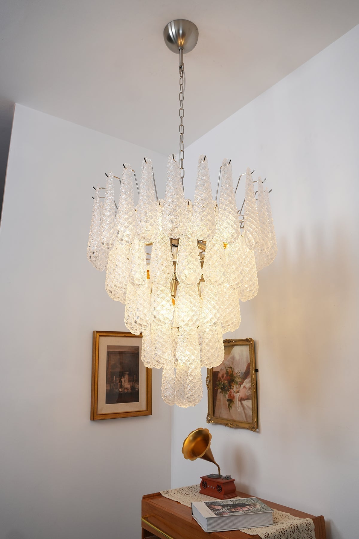 Exquisite Murano Glass Dewdrop Chandelier-Chandelier-Briglighting