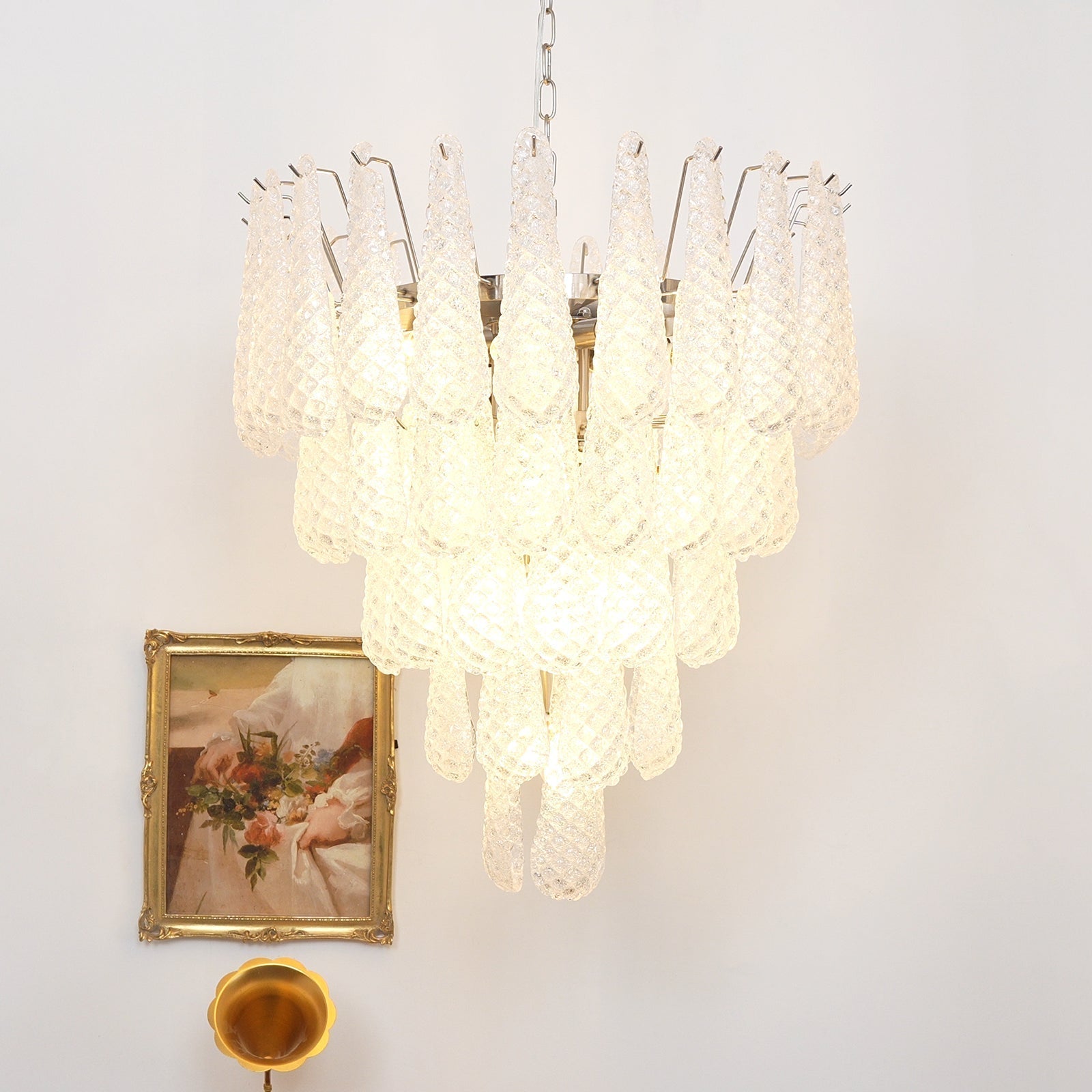 Exquisite Murano Glass Dewdrop Chandelier-Chandelier-Briglighting