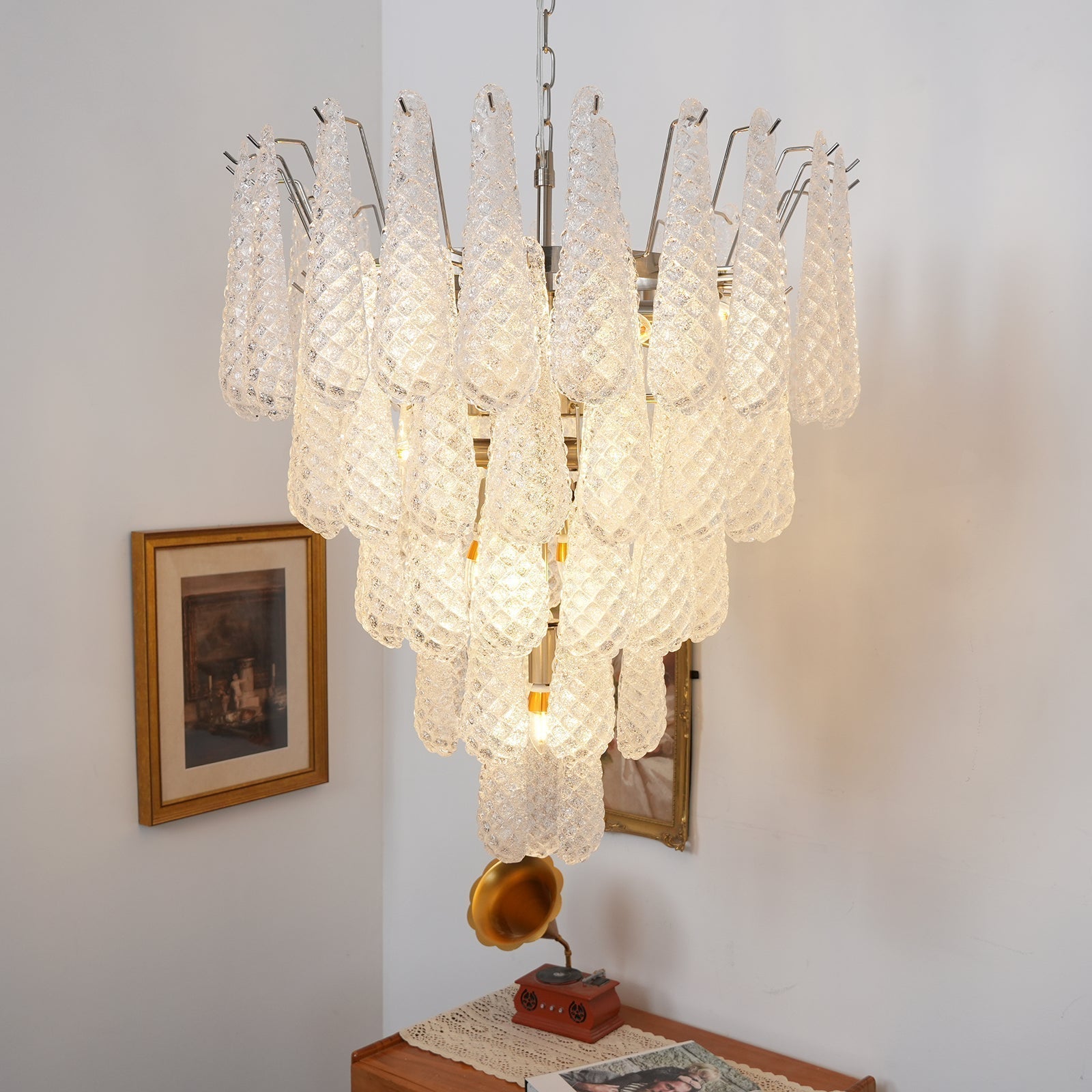 Exquisite Murano Glass Dewdrop Chandelier-Chandelier-Briglighting