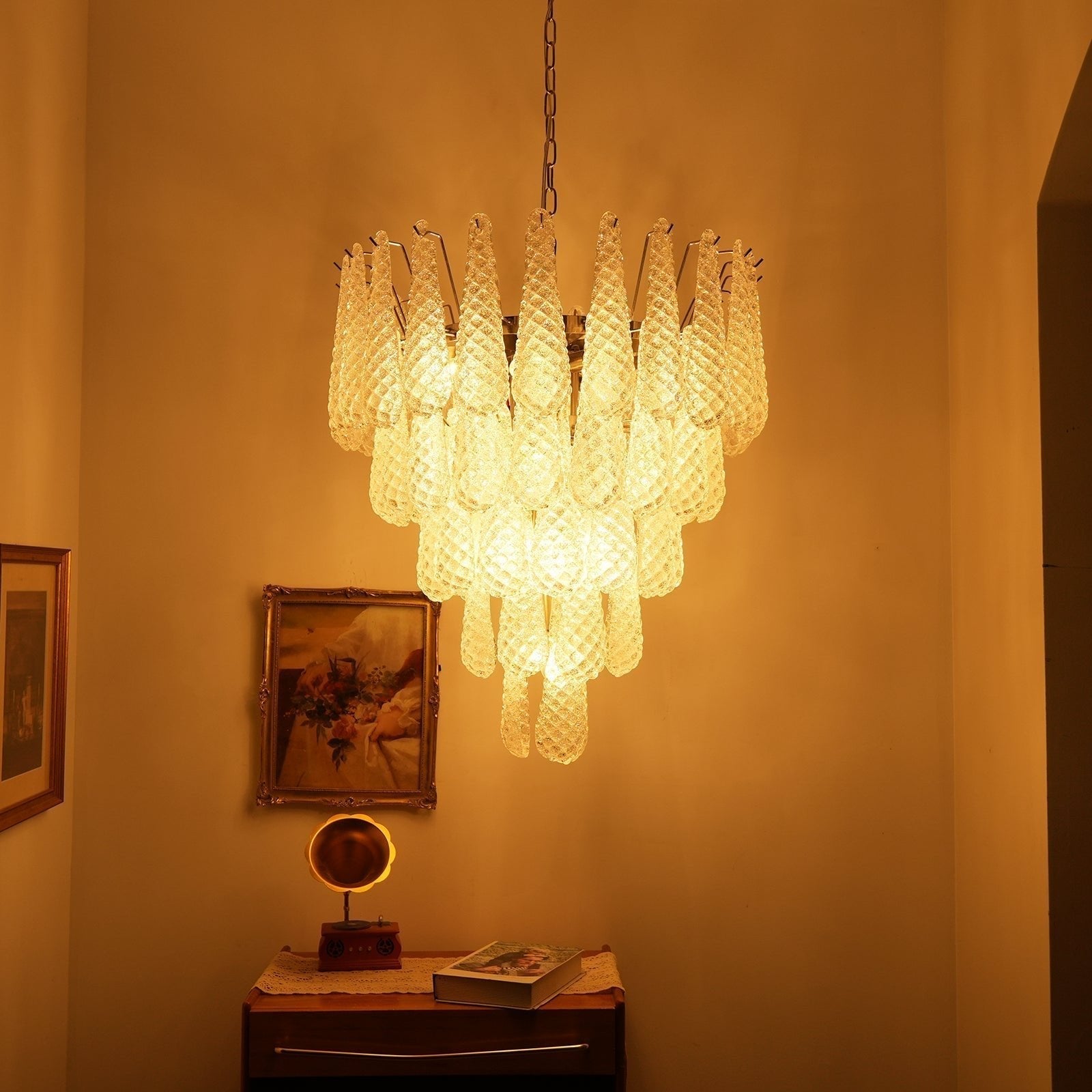 Exquisite Murano Glass Dewdrop Chandelier-Chandelier-Briglighting