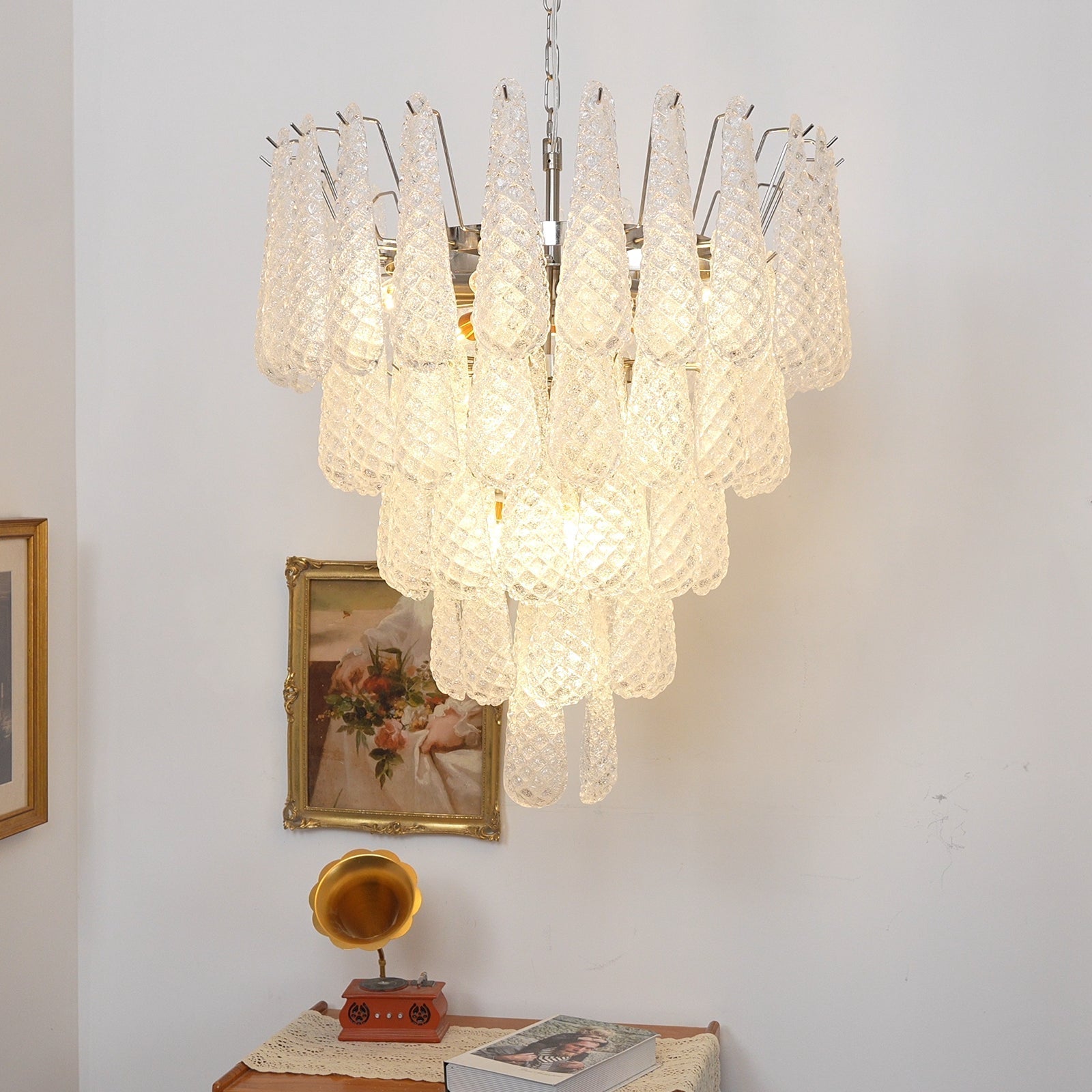 Exquisite Murano Glass Dewdrop Chandelier-Chandelier-Briglighting