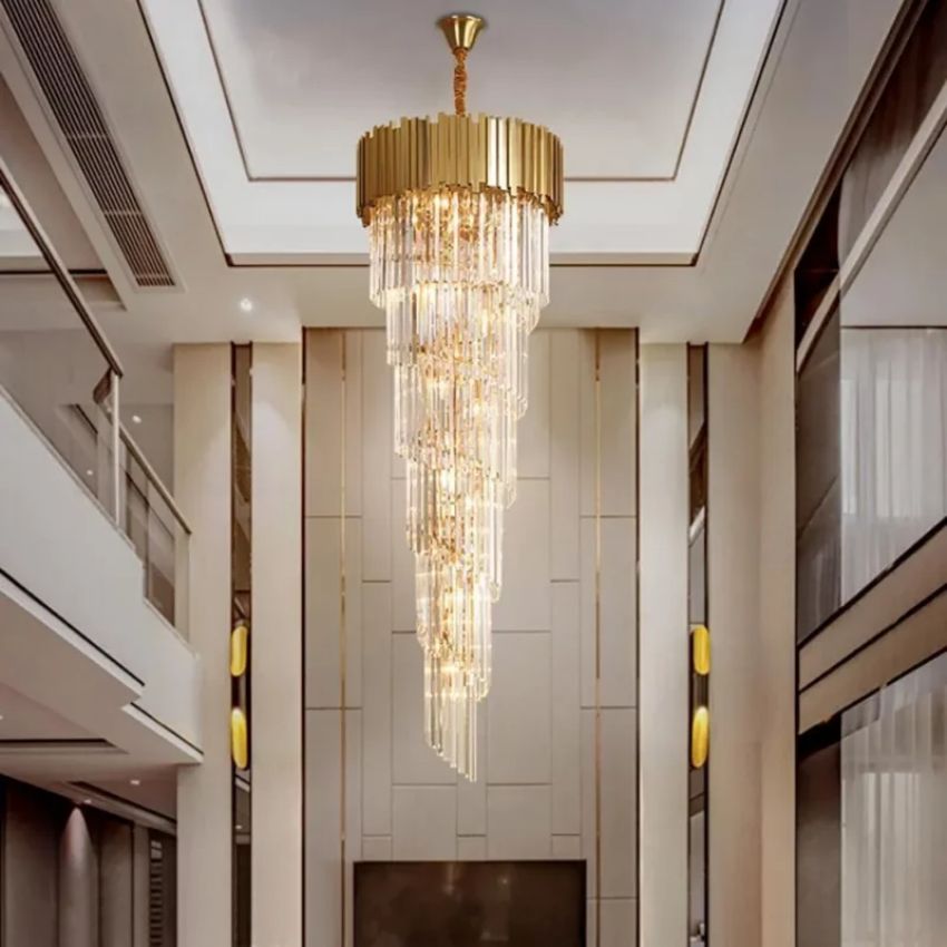 Ryan Golden Modern Crystal Chandelier-Chandelier-Briglighting