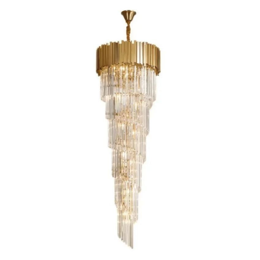 Ryan Golden Modern Crystal Chandelier-Chandelier-Briglighting