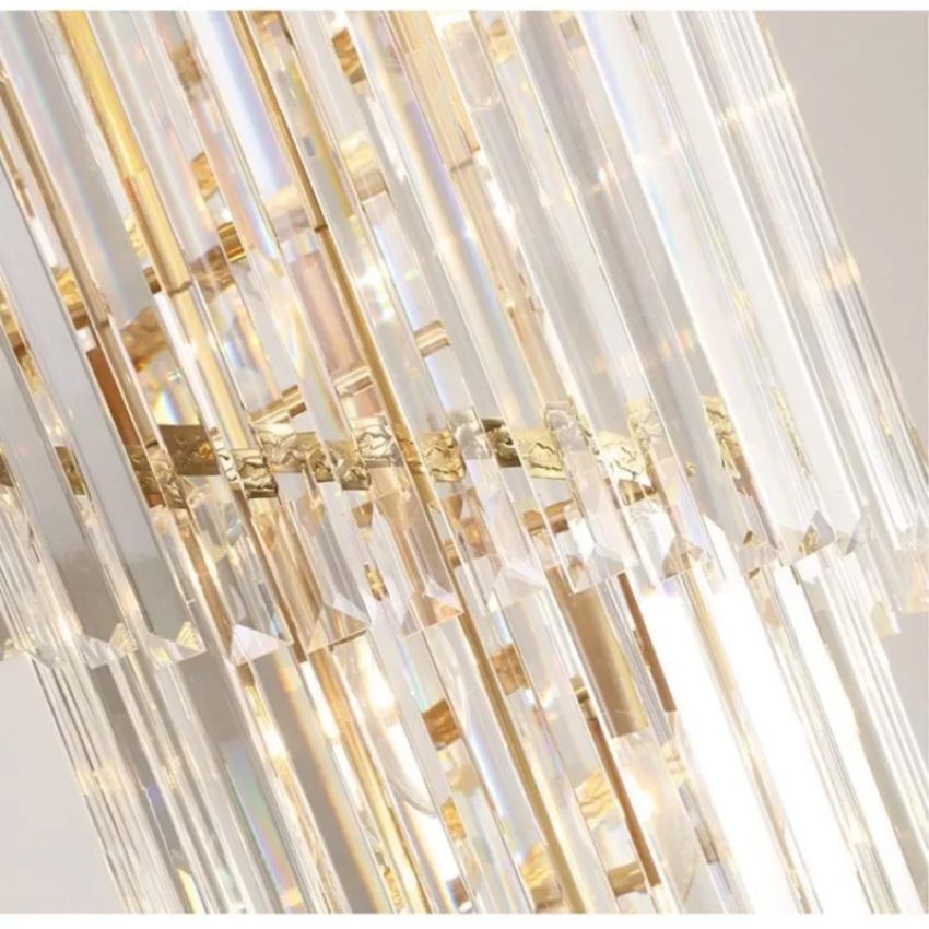 Ryan Golden Modern Crystal Chandelier-Chandelier-Briglighting