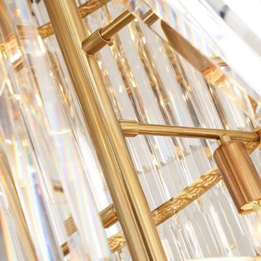 Ryan Golden Modern Crystal Chandelier-Chandelier-Briglighting