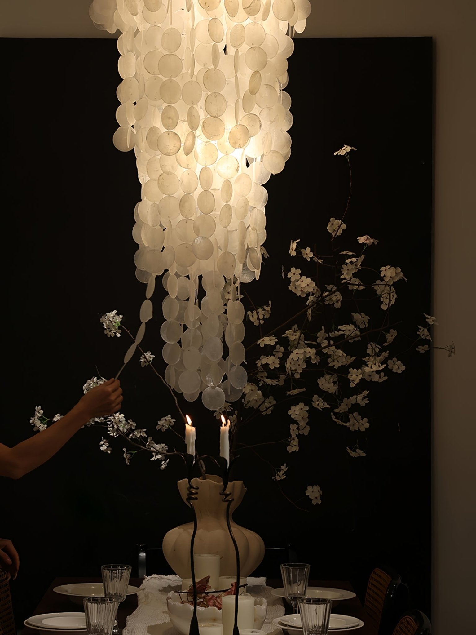 Modern Nerida Shell Chandelier-Chandelier-Briglighting