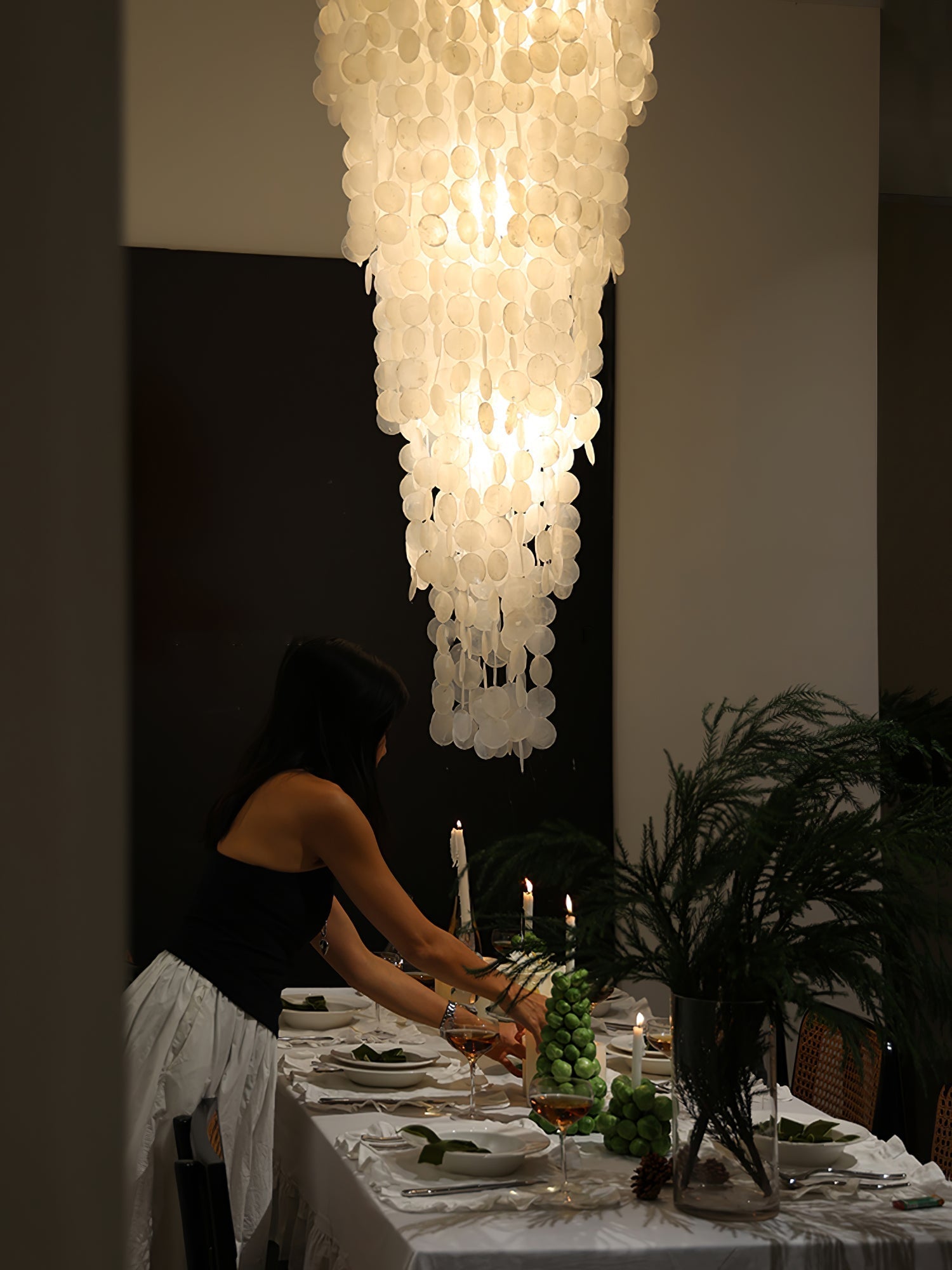 Modern Nerida Shell Chandelier-Chandelier-Briglighting