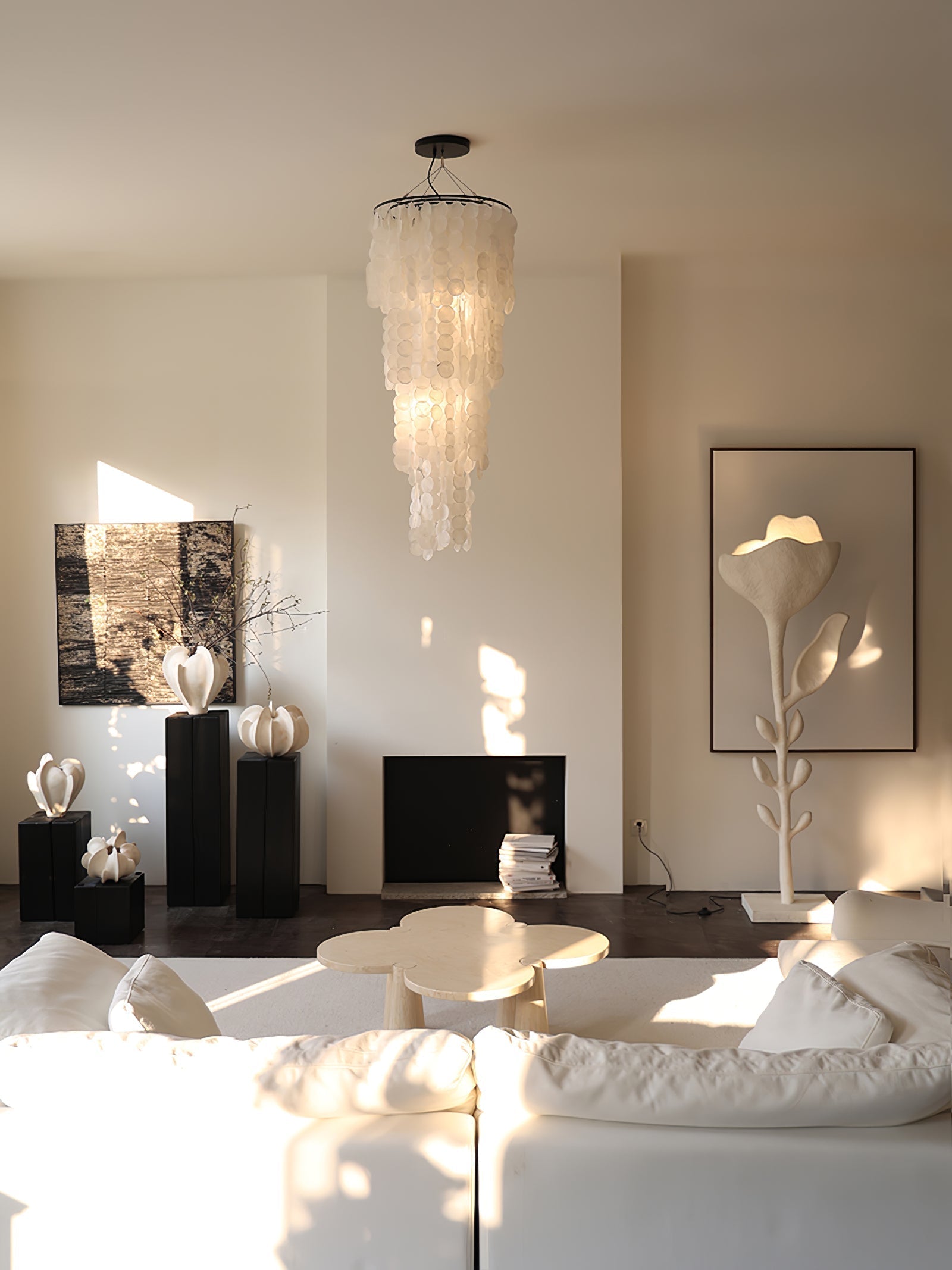Modern Nerida Shell Chandelier-Chandelier-Briglighting