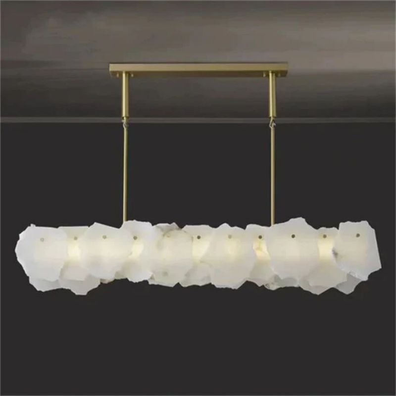Sbulas Alabaster Linear Chandelier-Chandelier-Briglighting