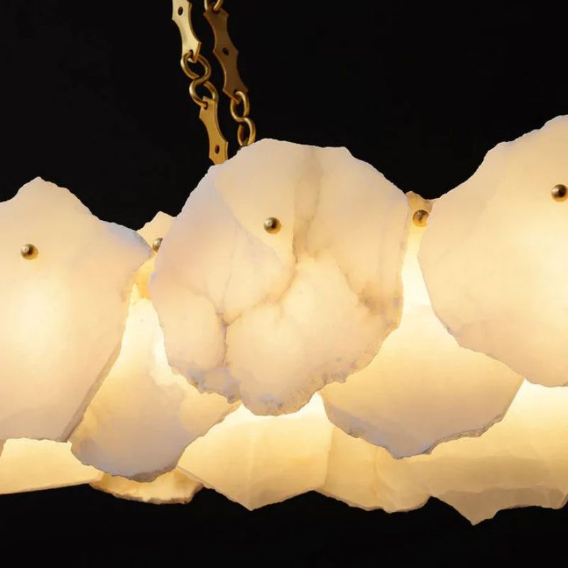 Usmisa Alabaster Chain Linear Chandelier-Chandelier-Briglighting