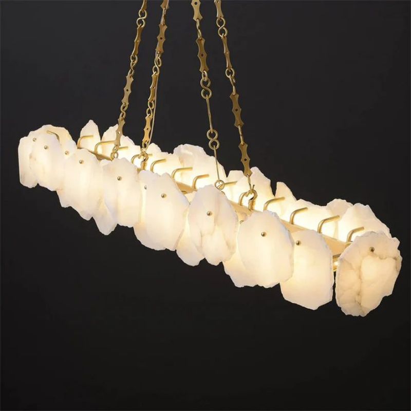 Usmisa Alabaster Chain Linear Chandelier-Chandelier-Briglighting