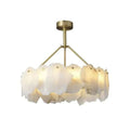 Nauns Alabaster Round Chandelier-Chandelier-Briglighting