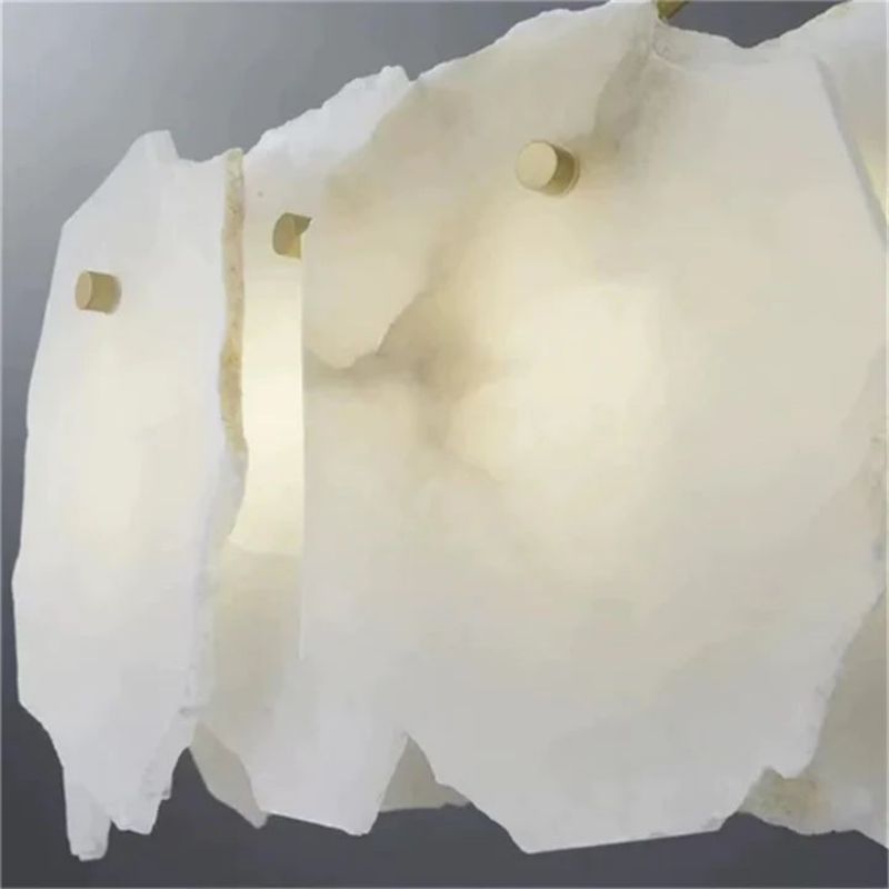 Nauns Alabaster Round Chandelier-Chandelier-Briglighting