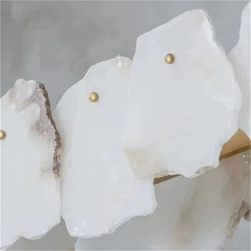 Nauns Alabaster Round Chandelier-Chandelier-Briglighting