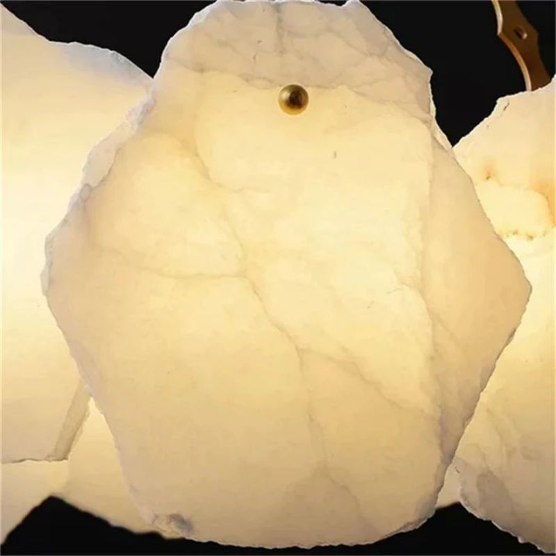 Nauns Alabaster Round Chandelier-Chandelier-Briglighting