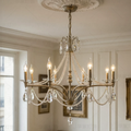 French Vintage Pearl Crystal Chandelier-Briglighting