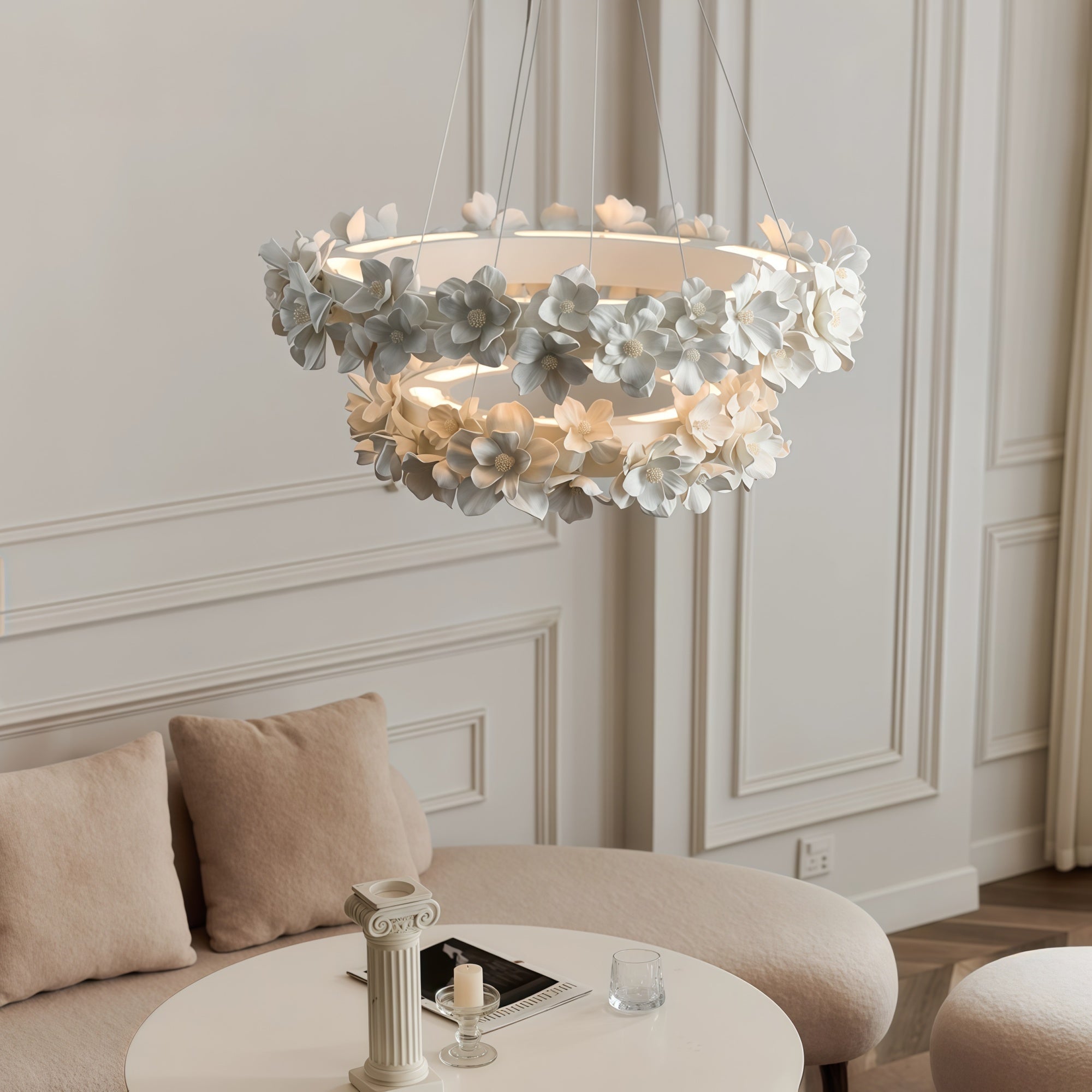 Luxury Blooming Flower Ring Chandelier