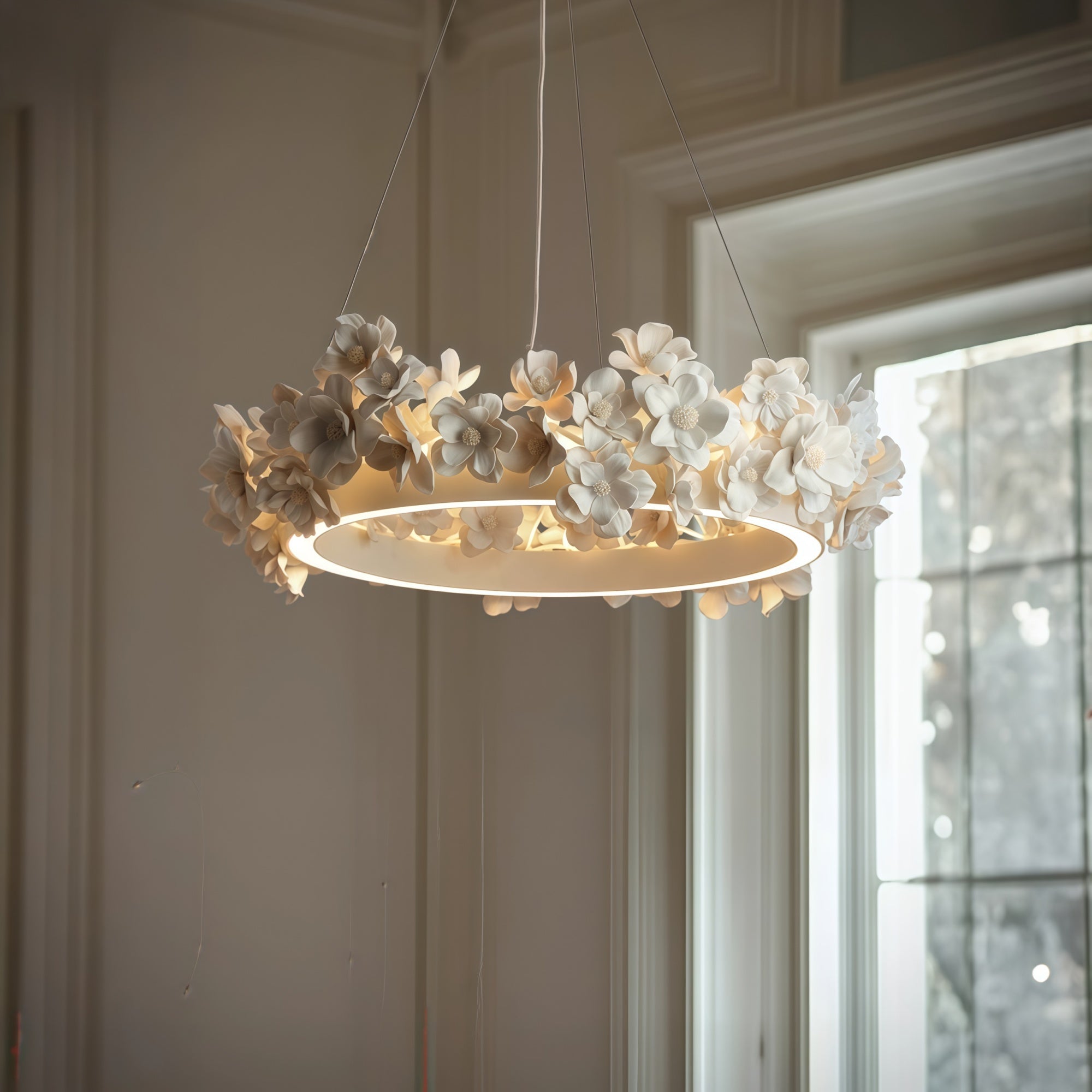 Luxury Blooming Flower Ring Chandelier