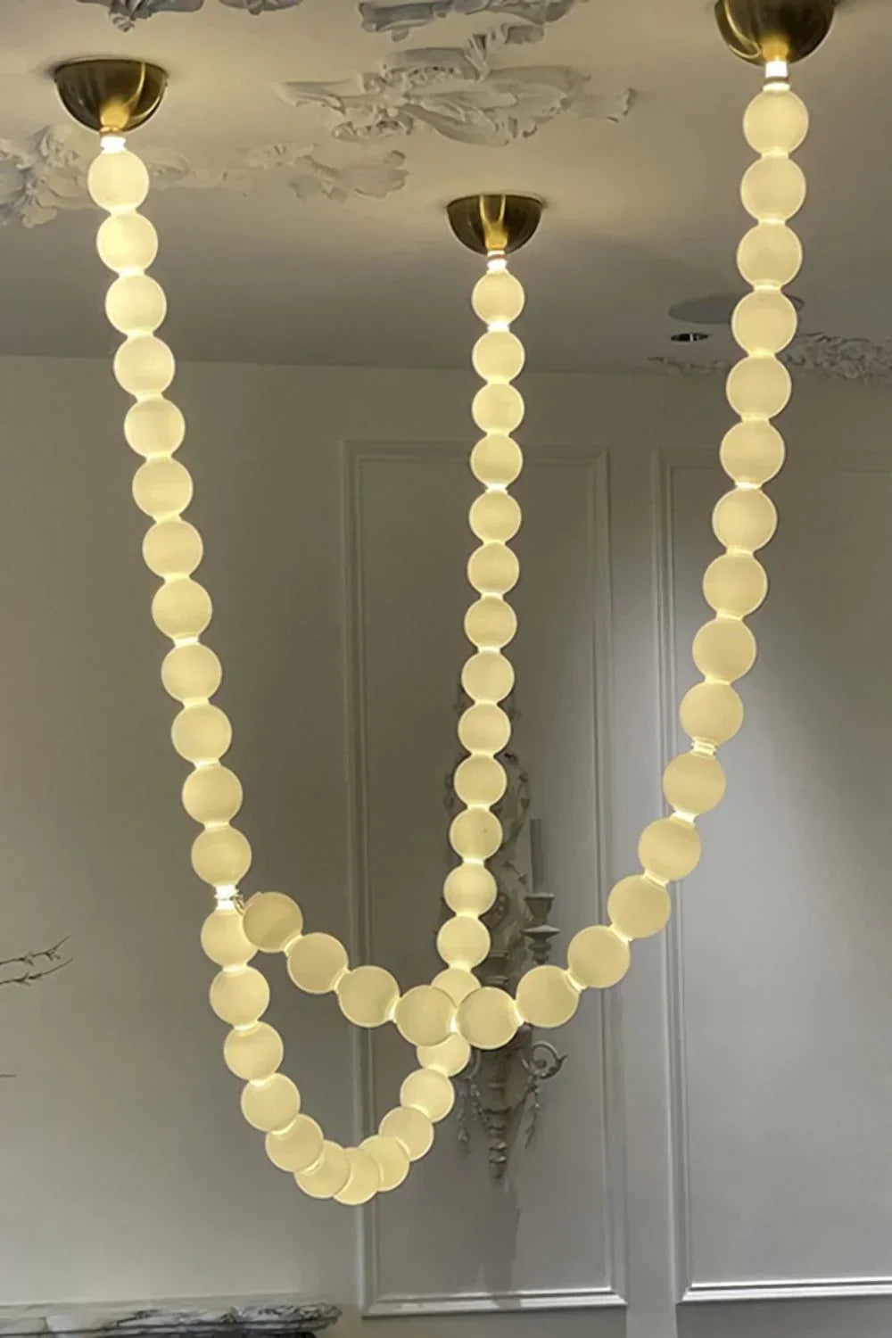 Modern Creative Pearl Necklace Chandelier-Chandeliers-Briglighting