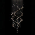 Extra Large Luxury Art Double Spiral Creative Crystal Chandelier For High-ceiling Foyer/Hallway/Entryway-Briglighting