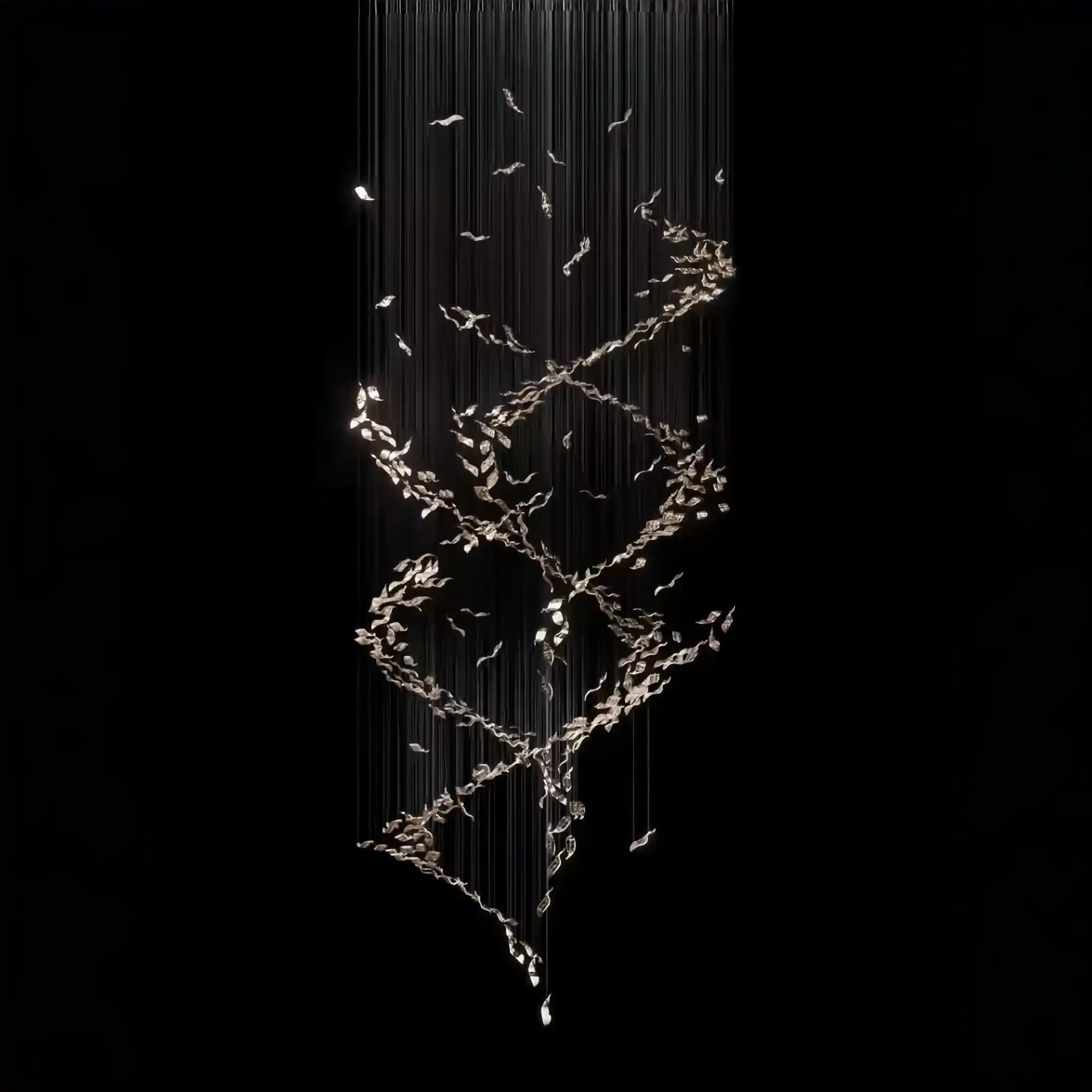 Extra Large Luxury Art Double Spiral Creative Crystal Chandelier For High-ceiling Foyer/Hallway/Entryway-Briglighting