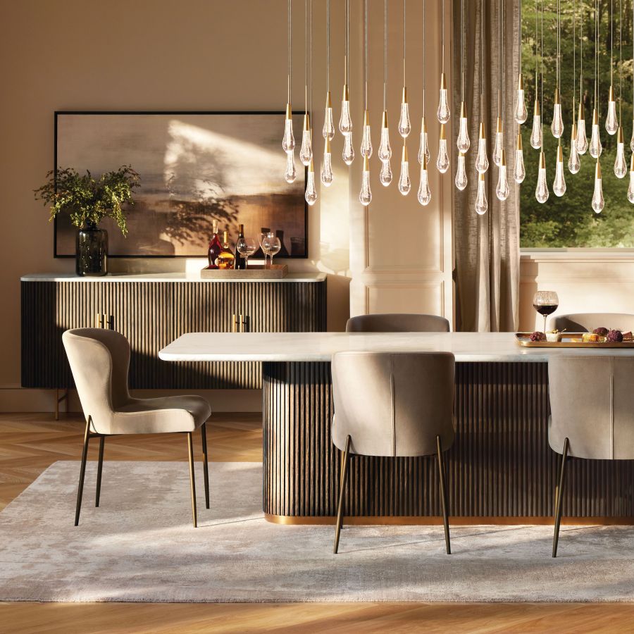 Raindrop Linear Chandelier-Chandelier-Briglighting