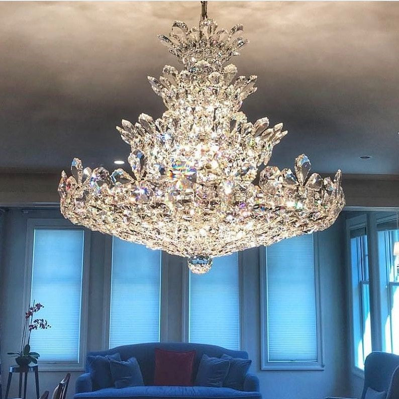 Luxury Empire Floral Crystal Chandelier-Briglighting