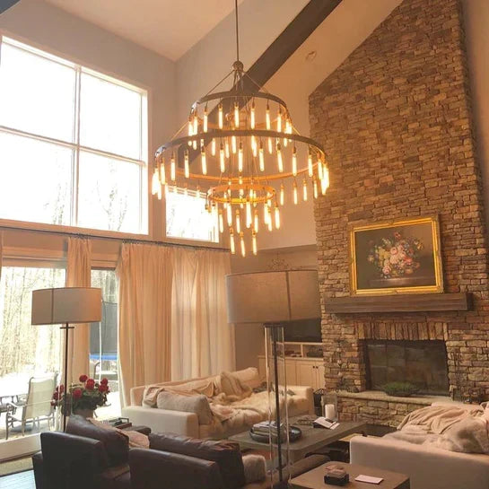 Retro-Inspired Metal Pendant Light Chandelier for Living Room/Bedroom/Staircase/Villa-Briglighting